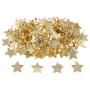 100 Pieces Star Head Metal Brad Paper Fastener Embellishments for Kids Cardmaking Scrapbooking Art Crafts 14mm Gold