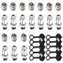 Aviation Connectors 5A, Lsgoodcare 30Pcs GX12-3 Metal Aviation Plug Kit, Including 3 Pin 12MM Plug Thread Male Female Panel Wire Socket and Aviation Plugs Cap