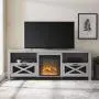 Walker Edison Calgary Industrial Farmhouse X-Drawer Metal Mesh and Wood Fireplace TV Stand for TVs up to 80 Inches, 70 Inch, Stone Grey Walker Edison Calgary Industrial Farmhouse X-Drawer Metal Mesh and Wood Fireplace TV Stand for TVs up to 80 Inches, 70 Inch, Stone Grey