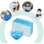 Wecolor 50 Pcs Disposable 3 Ply Earloop Face Masks, Suitable for Home, School, Office and Outdoors (Blue)