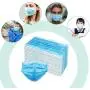 Wecolor 50 Pcs Disposable 3 Ply Earloop Face Masks, Suitable for Home, School, Office and Outdoors (Blue) Wecolor 50 Pcs Disposable 3 Ply Earloop Face Masks, Suitable for Home, School, Office and Outdoors (Blue)