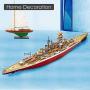 Piececool 3D Metal Model Kits-Kongou Battleship DIY 3D Metal Puzzle for Adults, Great Gift Idea