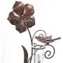 A Ting Garden Decorative 7'' Metal and Glass Rain Gauge,Butterfly,Flower
