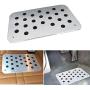 Universal Car Truck Floor Mat Carpet Heel Pad Plate Foot Pedal Rest Footrest Aluminum Alloy w/Screw