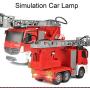 Fisca RC Truck Remote Control Fire Engine Truck 9 CH 2.4G Hobby Electronics Toys with LED Lights Simulated Sounds