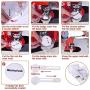 Seeutek Button Maker Machine Button Badge Maker 2-1/4 inch 58mm with 500 Pcs Button Parts and 2-1/4 inch 58mm Circle Cutter