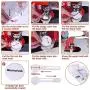 Seeutek Button Maker Machine Button Badge Maker 2-1/4 inch 58mm with 500 Pcs Button Parts and 2-1/4 inch 58mm Circle Cutter