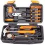 CARTMAN Orange 39-Piece Tool Set - General Household Hand Tool Kit with Plastic Toolbox Storage Case CARTMAN Orange 39-Piece Tool Set - General Household Hand Tool Kit with Plastic Toolbox Storage Case