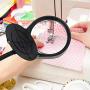 XpertMatic PD-4S Dimmable Magnifying Glass with 38 LED Lights, Anti-flip Stand and Clamp, 5 Diopter Hands Free Magnifying Lamp with Flexible Gooseneck for Crafts, Hobbies, Close Work, Reading - 2.25X