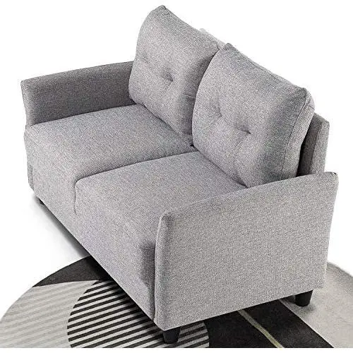 ZINUS Ricardo Loveseat Sofa / Tufted Cushions / Easy, Tool-Free Assembly, Soft Grey ZINUS Ricardo Loveseat Sofa / Tufted Cushions / Easy, Tool-Free Assembly, Soft Grey