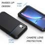 Lanhiem iPhone XR Case, Heavy Duty Shockproof [Tough Armour] Metal Case with Built-in Screen Protector, 360 Full Body Protective Cover for iPhone XR (6.1'' 2018), Dust Proof Design -Black