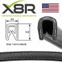 Black Flexible Metal Reinforced Car protective Rubber Edging Edge Trim Seal Part: X8R101 / X8R0101