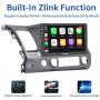 Dasaita 10 inch Screen Android 10.0 Car Stereo for Honda Civic 2006 to 2011 Radio Built-in Carplay Android Auto GPS Single Din Navigation 4G Ram 64G ROM DSP System 15Band EQ Multimedia
