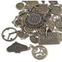 Clock Face Charm Pendant,100 Gram Multi-Style Clocks and Watches Dial Face Movement Charms Gears Steampunk Pendant Craft Supplies for DIY Jewelry Making