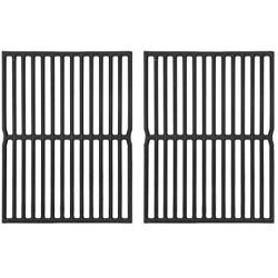 DcYourHome 7522 Cast Iron Grill Grates for Weber Genesis Silver A Spirit 210 Spirit e210 Spirit 500 Parts, 15 Inch Cooking Grates for Charbroil 463353505 463360306