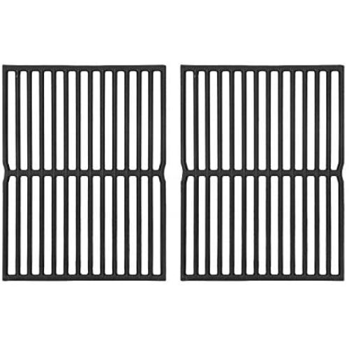 DcYourHome 7522 Cast Iron Grill Grates for Weber Genesis Silver A Spirit 210 Spirit e210 Spirit 500 Parts, 15 Inch Cooking Grates for Charbroil 463353505 463360306