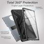 YOUMAKER Case for Galaxy Note 10 Plus, Built-in Screen Protector Work with Fingerprint ID Heavy Duty Full Body Shockproof Cover for Samsung Galaxy Note 10 Plus 6.8 Inch - Black/Black