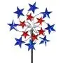 Exhart Star Spangled Wind Spinner - Pinwheels Outdoor Decor w/American Themed Metal Design - Kinetic Art Garden Spinner with Blue, Red, and White Stars Spinning Blades, 20'' L x 7'' W x 83'' H Exhart Star Spangled Wind Spinner - Pinwheels Outdoor Decor w/American Themed Metal Design - Kinetic Art Garden Spinner with Blue, Red, and White Stars Spinning Blades, 20'' L x 7'' W x 83'' H