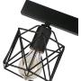 Unitary Brand Antique Black Metal Long Kitchen Island Lighting with 5 E26 Bulb Sockets 200W Painted Finish