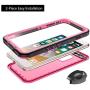 Waterproof Case for iPhone 8 Plus/iPhone 7 Plus Case, Shockproof Full-Body Rugged Case with Built-in Screen Protector for Apple iPhone 8 Plus / 7 Plus - (Pink)