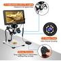 TOMLOV 7'' LCD Digital Microscope with 32GB SD Card 1200X Magnification, 1080P Video Microscope with Metal Stand, 12MP Ultra-Precise Focusing, PC View, Windows/Mac OS Compatible