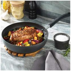 T-fal Nonstick Dishwasher Safe Cookware Lid Fry Pan, 10-Inch, Black