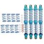 Tbest Shock Absorber Damper, 4pcs RC Update Part Metal Shock Damper + Spare Springs for TRX4 SCX10 D90 1/10 RC Crawler(110mm)