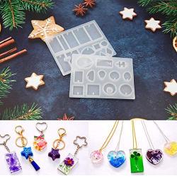 EuTengHao 229Pcs DIY Jewelry Casting Molds Tools Set More Than 120 Designs Contains 8 Silicone Jewelry Resin Molds with 70 Designs,1 Earring Molds with 25 Designs,2 Necklace Bear Molds,3 Diamonds Mold