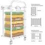 ROMOON 4 Bag Laundry Sorter Cart, Laundry Hamper Sorter with Heavy Duty Rolling Wheels for Clothes Storage, Black