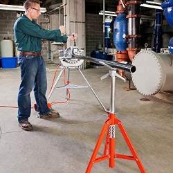 RIDGID 56662 Model VJ-99 V Head High Pipe Stand, 12-inch Pipe Stand