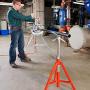 RIDGID 56662 Model VJ-99 V Head High Pipe Stand, 12-inch Pipe Stand