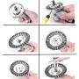 SOFW Wire Trimmer Blade Steel Wire Wheel Garden Brush Lawn Mower Cutter Blade Trimmer Metal Blades Trimmer Head Garden Grass Trimmer Head