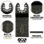 110 PC Wood Plastic Soft-Metal Oscillating Multi Tool Saw Blades and Reciprocating Saw Blade Compatible with Dewalt, Milwaukee, Rockwell, Craftsman, and More