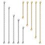 Necklace Extenders, 10Pcs Stainless Steel Gold Silver Necklace Bracelet Anklet Extension Chains with Lobster Clasps and Closures for Jewelry Making