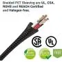 Braided PET Expandable Wire Loom 10Ft - 1/4 Inch, Braided Wire Sleeving Mesh Cable Management with 2 Heat Shrinkable Tubes, Braided Cable Sleeve for Home Office Cord Protector - Black Braided PET Expandable Wire Loom 10Ft - 1/4 Inch, Braided Wire Sleeving Mesh Cable Management with 2 Heat Shrinkable Tubes, Braided Cable Sleeve for Home Office Cord Protector - Black