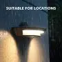 LUTEC Ghost 31W LED Wall Light Outdoor with Frost PC Diffuser, 3000K 1500LM Waterproof Outdoor Light and Sleek Oval Design with Dark Grey Finish for Porch, Garage, Garden.