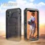 Mitywah Waterproof Case for iPhone 11 Pro Max, Heavy Duty Durable Metal Full Body Protective Case Built-in Screen Protection Waterproof Shockproof Dustproof Rugged Military Grade Defender, Black