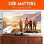 ECHOGEAR TV Swivel Stand - Universal Replacement Stand for TVs Up to 65''- Height Adjustable Up to 8'' & Smooth TV Swivel - Works with Samsung, LG, Sony & More