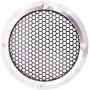 Magic Source 2Pcs 3.5'' Speaker Grills Protective Cover Aluminium Alloy Frame with Honeycomb Type Electroplated Metal Mesh Cover for Car or Home Audio Midrange Loudspeaker Silver Speaker Grill Mesh