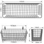 3 Set [Extra Large] Hanging Wall Basket for Storage, Wall Mount Sturdy Steel Wire Baskets, Metal Hang Cabinet Bin Wall Shelves, Rustic Farmhouse Decor, Kitchen Bathroom Organizer, Industrial Gray