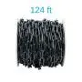 Houseables Plastic Chain, Safety Barrier, 124 Foot, 2'' Links, Light Weight, UV Protected, Accessory for Crowd Control, Queue Line, Decoration, Chains Link Fence (Black)