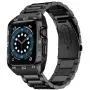 HATALKIN Compatible with Apple Watch Band 44mm with Metal Bumper Case,Rugged Men Bands for Apple Watch SE/iWatch Series 6 5 4,Stainless Steel Protective Cases Protector Drop-Proof Shockproof (Black)