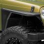 Hooke Road Wrangler TJ Flat Fender Flares Front Steel Armor Wheel Cover Guards Compatible with Jeep Wrangler TJ 1997-2006(2PCS)