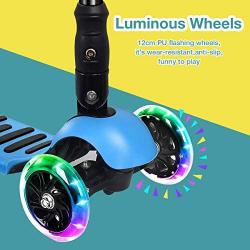 I·CODE Scooter for Kids, Premium 3 Wheel Kick Scooter with Anti-Slip Deck,Flashing Wheels,Lean to Steer for Toddler Girls Boys(3-10 Year)