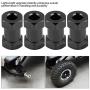V GEBY RC Hub Adapter, 4pcs 12mm Wheel Hex Hub Wheel Extension Adapter Drive Hub Widener Metal Adaptor for RC Vehicle Parts(20mm Black)