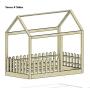 House Bed Frame Toddler Bed PREMIUM WOOD