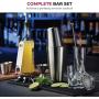 14-Piece Cocktail Shaker Set - Bar Tools - Stainless Steel Cocktail Shaker Set Bartender Kit, With All Bar Accessories, Cocktail Strainer, Double Jigger, Bar Spoon, Bottle Opener, Pour Spouts. 14-Piece Cocktail Shaker Set - Bar Tools - Stainless Steel Cocktail Shaker Set Bartender Kit, With All Bar Accessories, Cocktail Strainer, Double Jigger, Bar Spoon, Bottle Opener, Pour Spouts.