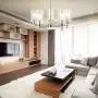 VINLUZ Contemporary 5 Light Large Chandeliers Modern Clear Glass Shades Pendant Lighting Brushed Polished Nickel Dining Room Lighting Fixtures Hanging Adjustable Wire Semi Flush Ceiling Lights