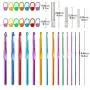 Vodiye 37 PCS Crochet Hooks Set, Coloured Aluminum Ergonomic Handle Crochet, Hook Needles for Arthritic Hands, with Stitch Markers and Large-Eye Blunt Needles Vodiye 37 PCS Crochet Hooks Set, Coloured Aluminum Ergonomic Handle Crochet, Hook Needles for Arthritic Hands, with Stitch Markers and Large-Eye Blunt Needles