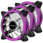 EZDIY-FAB 120mm PWM Purple LED Fan, Dual-Frame LED Case Fan for PC Cases, High Airflow Quiet,CPU Coolers, and Radiators,4-Pin-3-Pack…